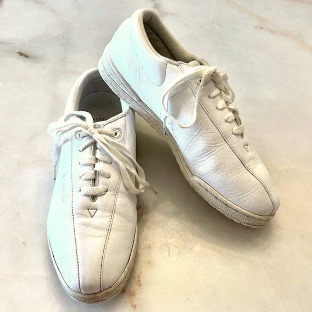 Propet Women's White Leather Walking Shoes Comfort Orthopedic Sneaker Sz 9